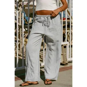Capri Linen Drawstring Pants