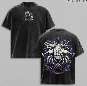 Mahito Jujutsu Kaisen Washed T Shirt | Self-Embodiment of Perfection Curse Graphic Tee | Dark Hands Transformation Anime Streetwear | Oversized Heavy Cotton Gift for JJK Fans VMY