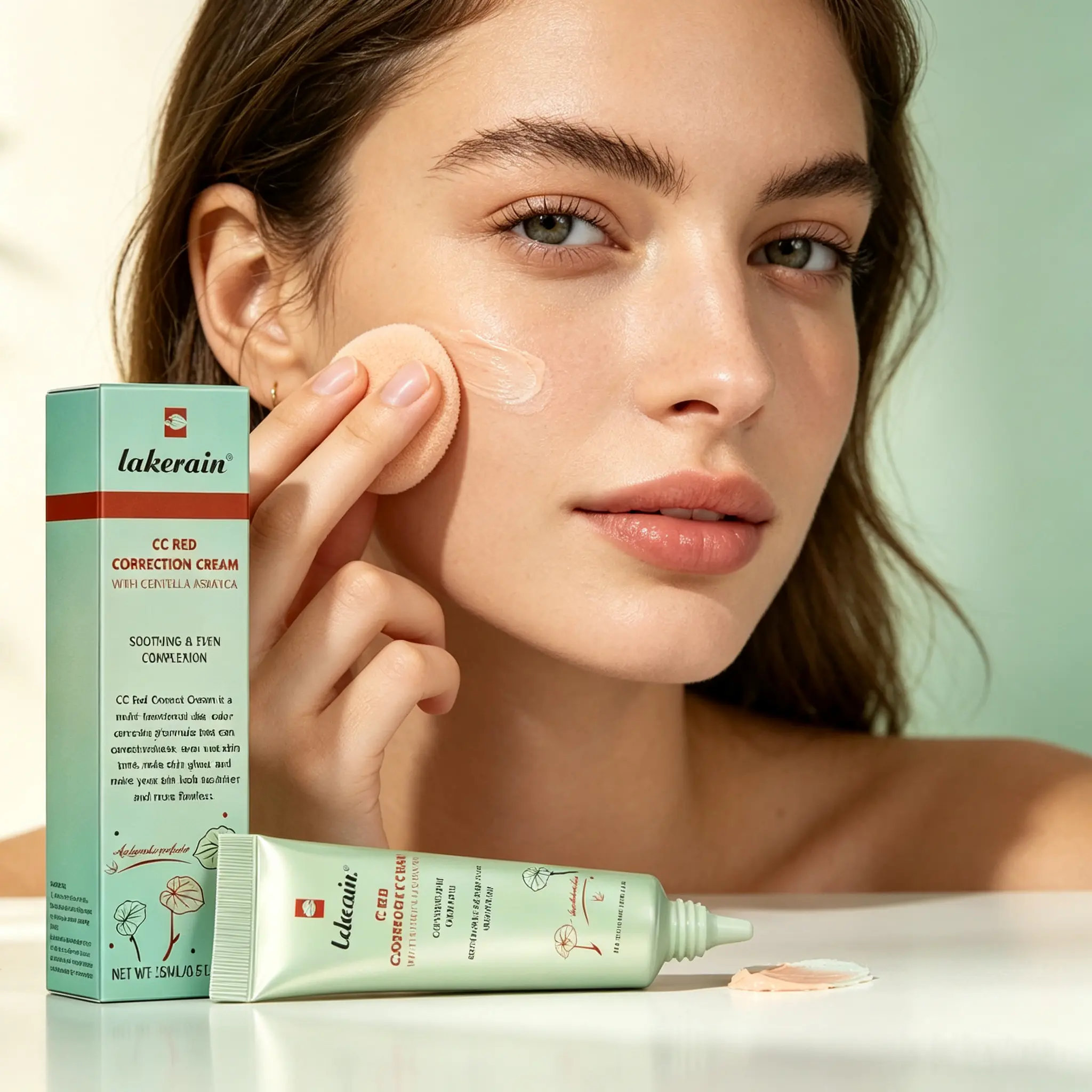 Centella Asiatica CC Cream, 1 Count Moisturizing CC Cream, Sunscreen, Lightweight & Non-greasy Formula Moisturizer for Even Skin Tone, Glow, Hydrating Skin Tint, Makeup Essentials, Beauty Cosmetics
