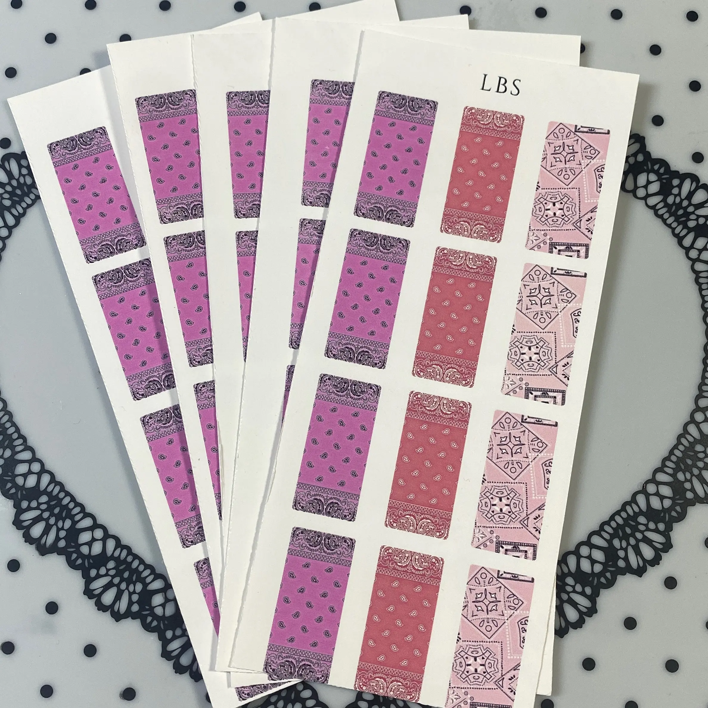Pink bandanna waterslide decals