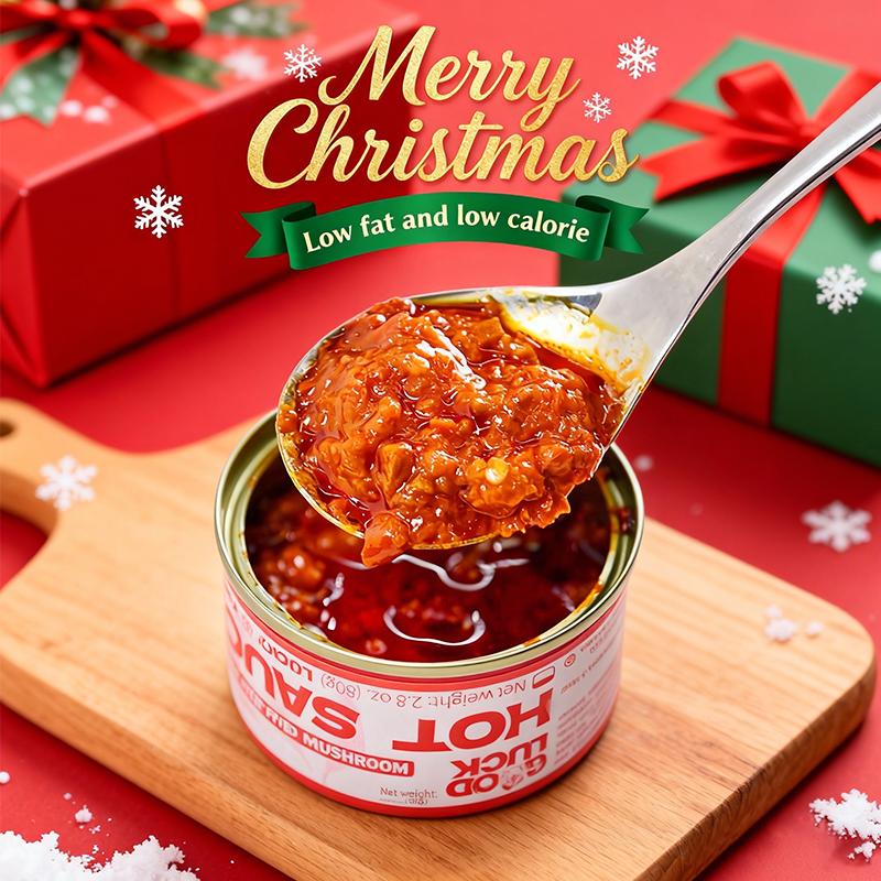 Low-calorie Healthy Salad Mushroom Chili Sauce Mixed Pack – 6 mini cans per box, with a delicious mushroom and soybean flavor. An amazing vegan choice, perfect for family meals and outdoor gatherings!