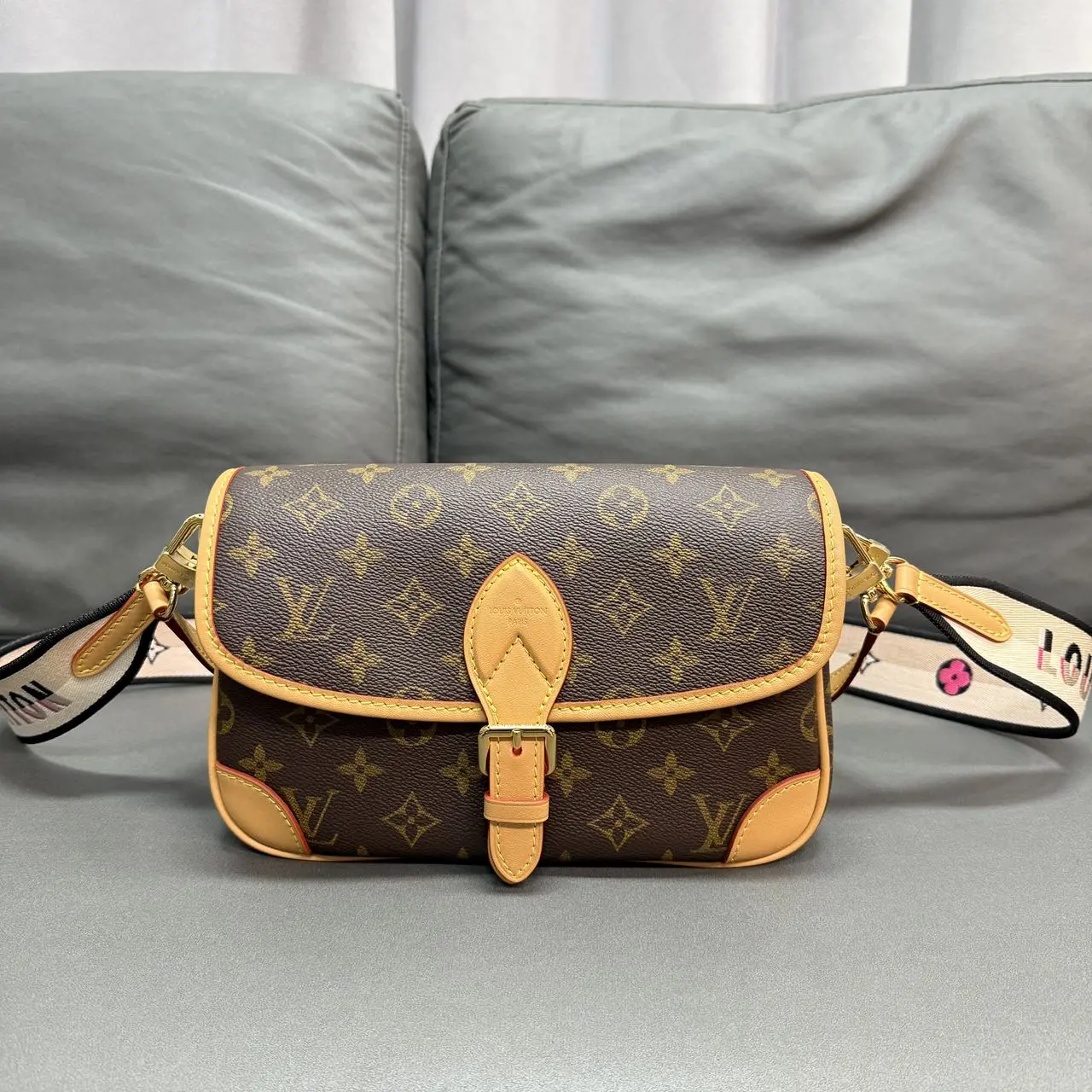 Pre-owned Louis Vuitton Baggy Tote Bags Monogram DIANE 【BF 12Z
