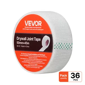 VEVOR Self-Adhesive Fiberglass Drywall Mesh Tape, 36 Rolls, 1.97x147.64ft, for Sheetrock Ceiling & Wall Crack Repair, Creates Smooth Even Surfaces