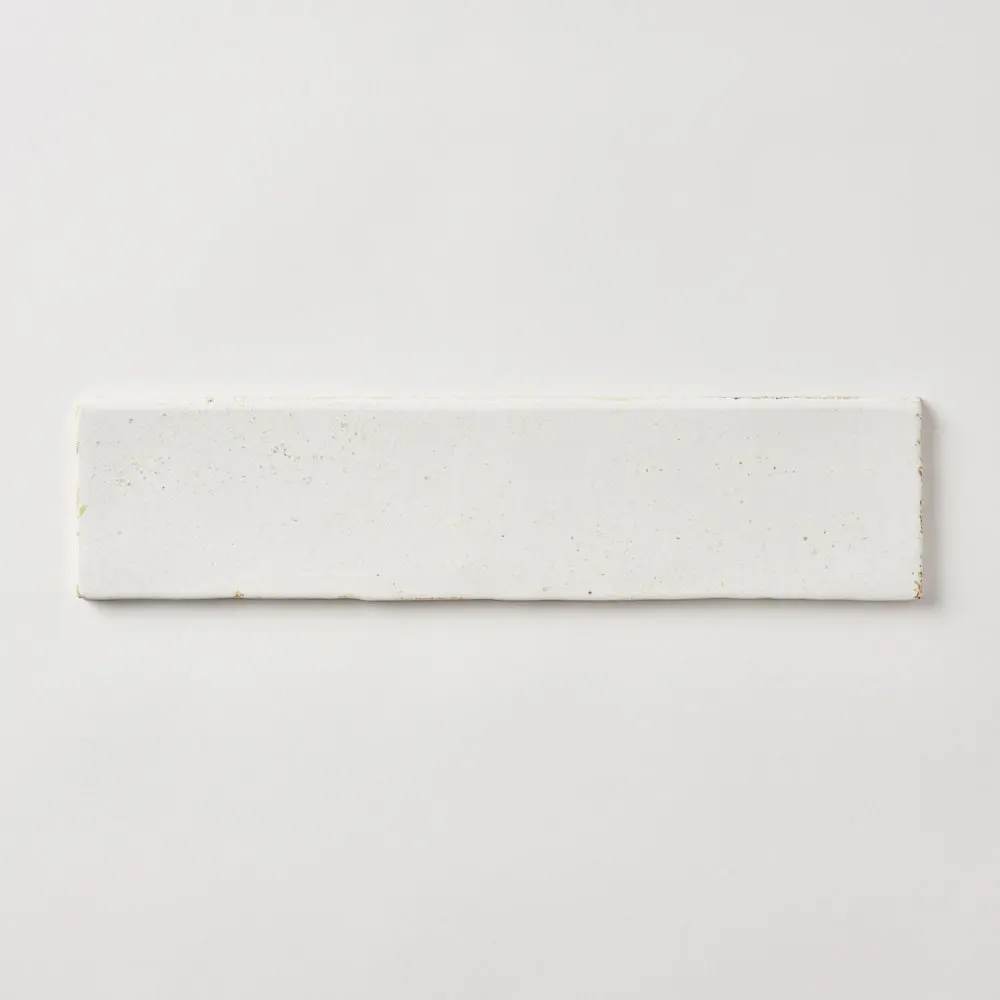 San Fran White Crackled 3x12 Bullnose Ceramic Tile Glossy
