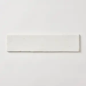 San Fran White Crackled 3x12 Bullnose Ceramic Tile Glossy