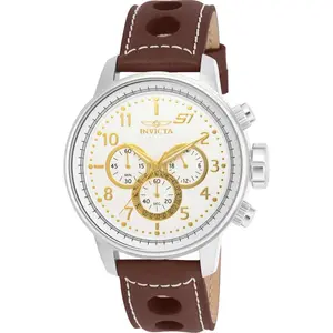 Invicta Men's 48mm S1 Rally Quartz Multifunction Leather Strap Watch