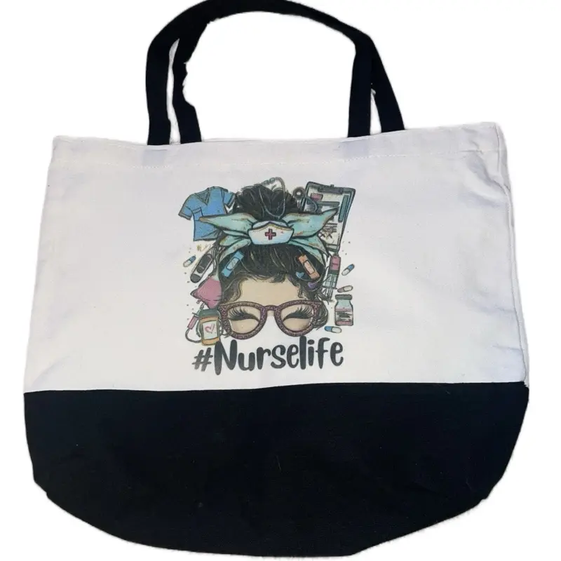 Custom Sublimation Large Tote Bag - Available in Various Colors and Designs, Ideal for Everyday Use