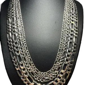 925 Sterling Figaro Link Chain - Elegant Necklace Design