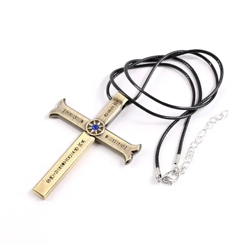 Anime Cosplay Cool Cross Blade Shape Zinc Alloy Chain for Costume and Collection Trendy Gift