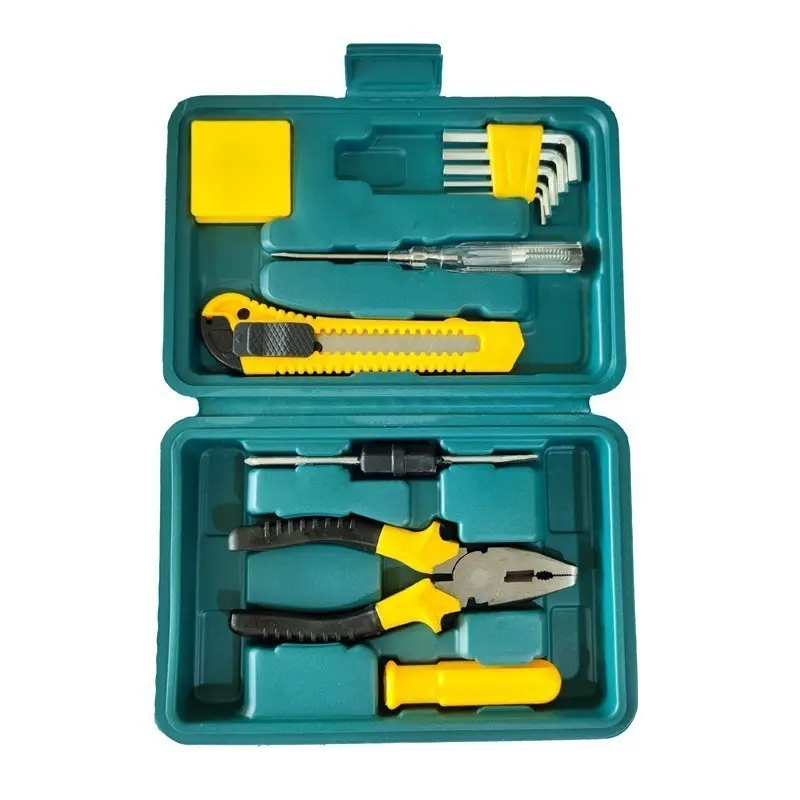 Home Tool Set 12-Piece Multifunctional Tool Kit for Garage and Automotive Repairs, Custom Toolbox for Household Use