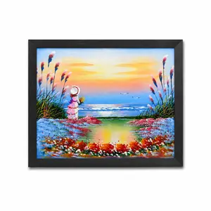 Hand-Painted Oil Painting - Colors of the Evening Tide