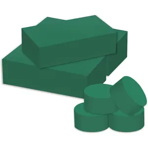7 Pack Floral Foam Blocks, Round Foam & Block Foam Set, Green Wet & Dry Flower Foam for Fresh & Artificial Flower Arrangement, Florist Supplies for DIYs, Arts, Crafts & Weddings