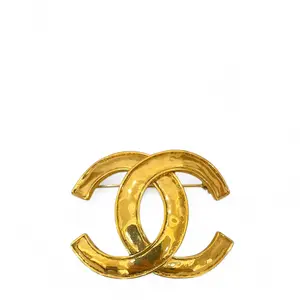 Pre-owned Chanel CC Brooch Gold Plated (121sc)