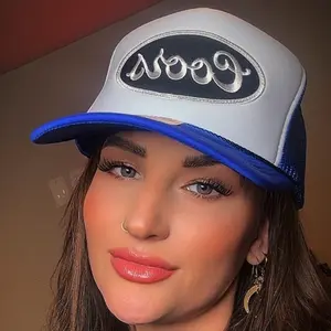 Blue Coors Trucker Hat - Classic Design with Blue Brim and White Panel, Perfect for Casual Wear