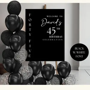 Birthday Party Custom Welcome Sign Any Birthday Celebration Birthday Decoration Sign Personalized Birthday Party Welcome Sign 70th Bday 80th