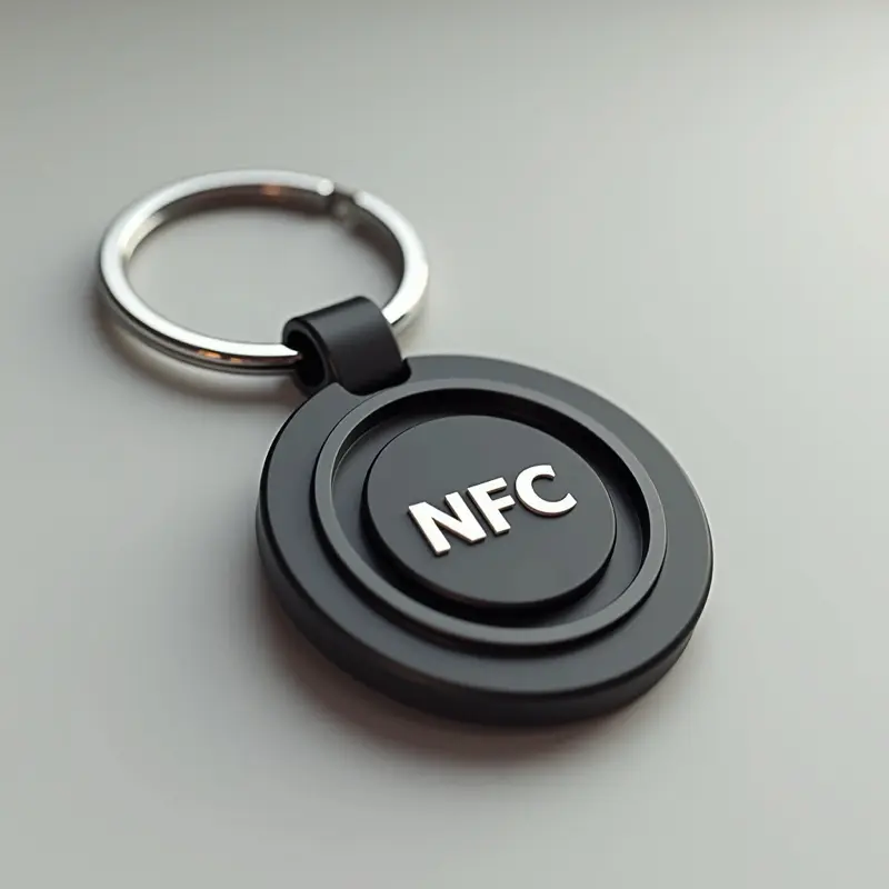 NFC Key Ring - High-Tech Keyring for Easy Sharing, Instant Networking, and Enhanced Reach with NFC Functionality