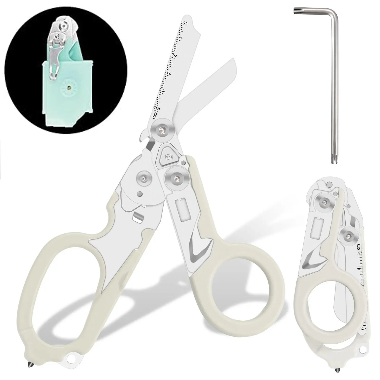 6-in-1 Multifunctional Outdoor Power Pliers and Combination Scissors with Storage Box, Foldable Heavy-Duty Metal Multipurpose Cutting Tool, Portable Hand Tool, Versatile Tool for Home and Construction Use, Outdoor Multifunctional Tools