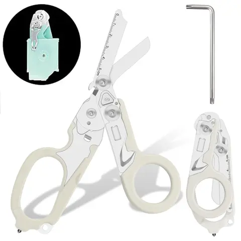 6-in-1 Multifunctional Outdoor Power Pliers and Combination Scissors with Storage Box, Foldable Heavy-Duty Metal Multipurpose Cutting Tool, Portable Hand Tool for Home and Construction Use, Outdoor Multifunctional Tools, Multifunctional Work Tools
