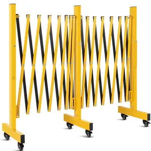 GARVEE Folding Safety Expandable Barricade 23FT Retractable Driveway Gate - Portable Scissor Gate for Crowd Control and Traffic Blocking, Ideal for Industrial and Residential Use