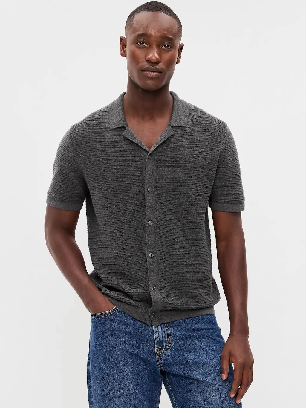 Old Navy Men's Short-Sleeve Sweater Shirt