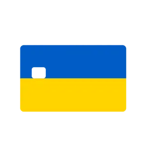 Custom Adhesive Stickers Ukraine Flag Credit Card Sticker - High Quality, Waterproof, Stain Resistant