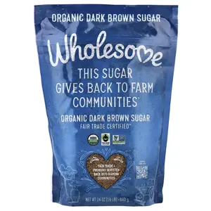 Wholesome Sweeteners Organic Dark Brown Sugar, 24 oz (680 g)