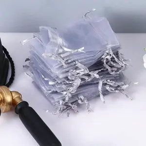 Organza Gift Bag with Drawstring, 50pcs Gift Wrapping Bag, Festive & Party Supplies