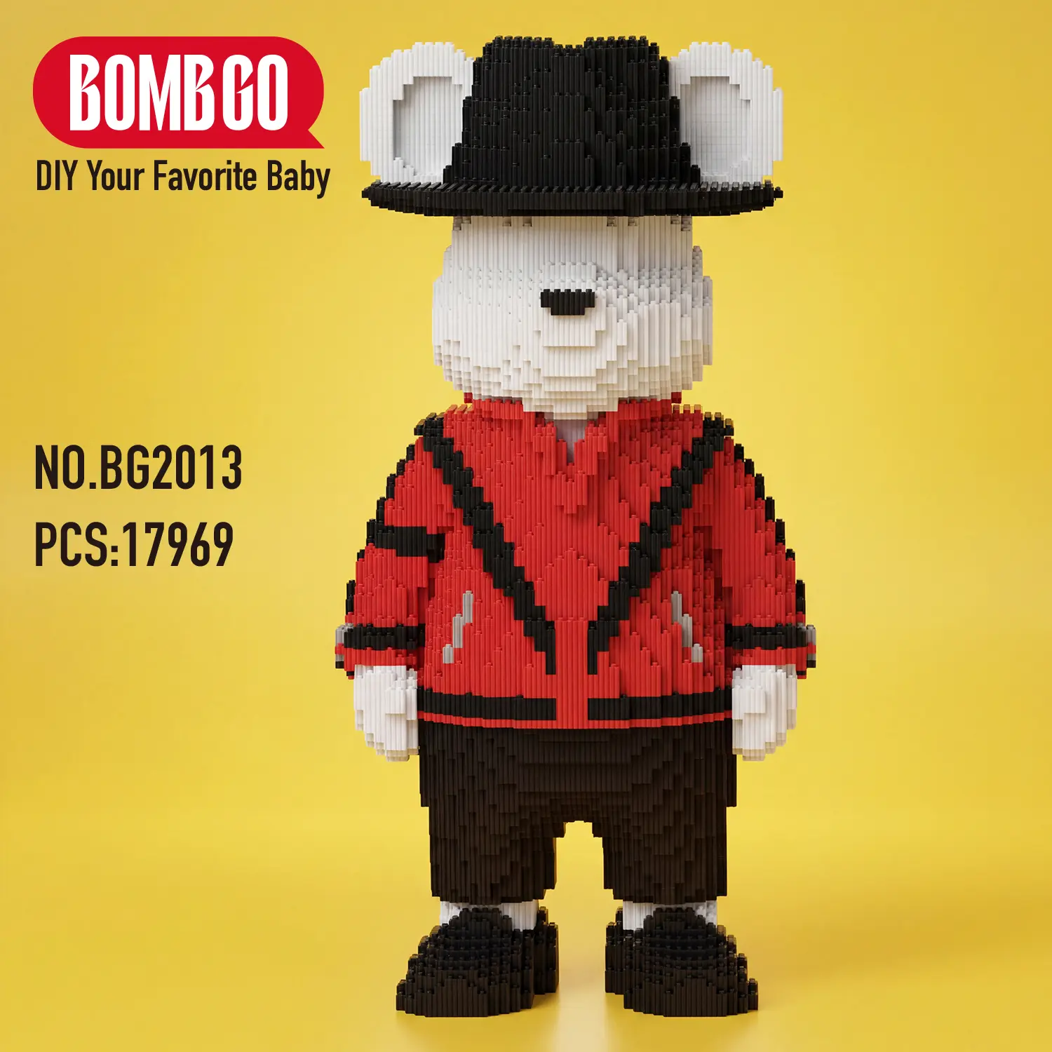 BOMBGO Bear Series -17969+ PCS Building Block Toys,(BG2013)Birthday Gift,Christmas Gift,Educational Building Blocks,Trend Decoration,Cool Gifts,Brick,Family Bonding BlackFriday Christmas