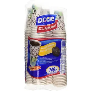 Dixie Perfectouch Insulated Paper Hot Cup, Coffee Haze Design, 140 Count Dixie