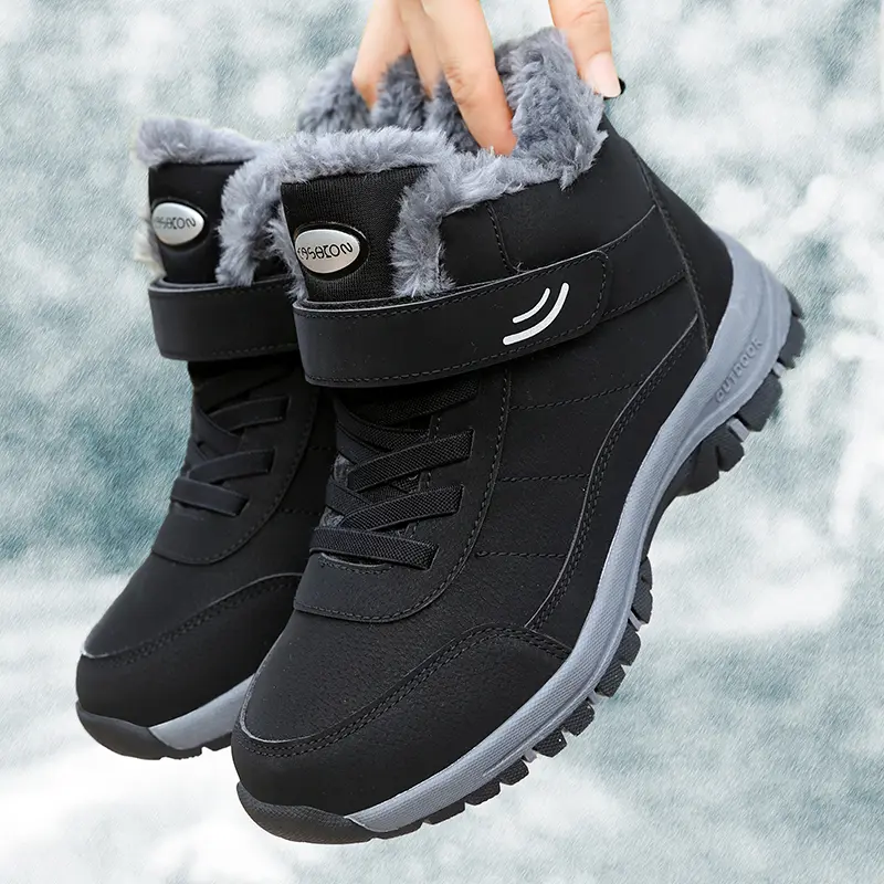 Women's Winter Snow Boots, Warm Fleece-Lined Ankle Hiking Boots for Outdoor Walking, Casual Wear and Cold Weather