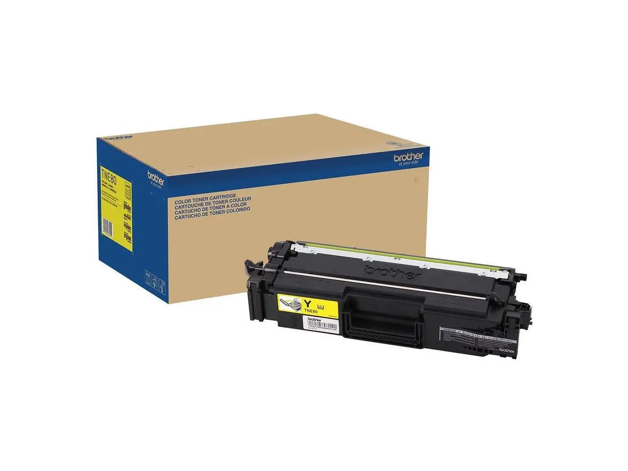 Brother TNE80Y Original Super High (XXL Series) Yield Laser Toner Cartridge - Yellow - 12000 Pages