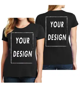 Custom Men and Women T-Shirts, Personalized Front and Back Printed Tees, Customizable with Your Photos and Text Womenswear Summer