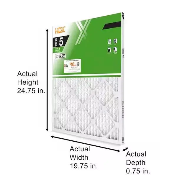 Replacement Furnace Filters 20 in. x 25 in. x 1 in. Standard Pleated FPR 5, MERV 8 (3-Pack) for Household Appliance Air Purification