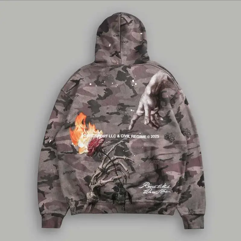 Darc Sport Eternal Fire "Bishop" Hoodie tee Camufladas – Home Run Energy, Men Sizes