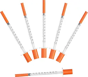 1ml/cc 31G 1/4" 6mm Syringe, Disposable Individual Package, Pack of 100