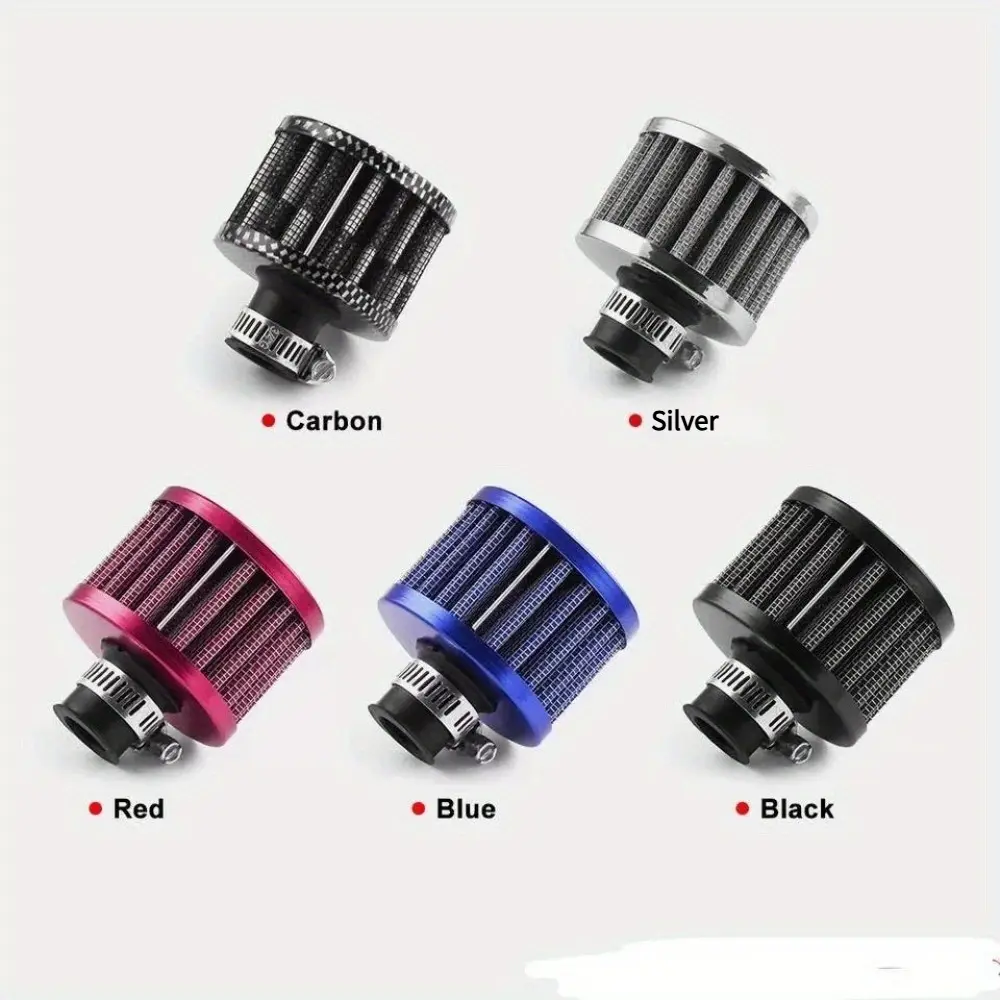 12mm air filter - coolant intake air filter - air intake filter cleaner - black universal type, suitable for cars and motorcycles, Car Parts