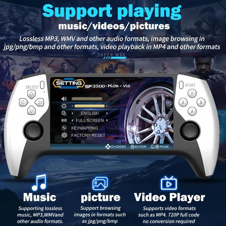 The latest upgrade Protable Retro Handheld Game Console - Performance Boost: Over 20,000 Games Built-in, Handheld Game Console with HD 5.5-inch IPS Screen Classic Video Games Supports TV Connection,14+ Emulators & 5-Hour Battery Life