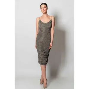 Sierra Midi Olive Green Dress