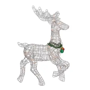 Northlight Lighted Prancing Reindeer Christmas Outdoor Decoration - 25.5" - Clear Lights Northlight