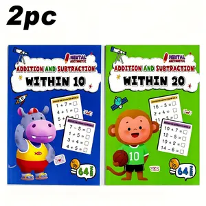 [Arithmetic within 20] 2 books, addition and subtraction math workbooks, daily practice of arithmetic within 0-10 10-20, learning resources, suitable for young children, primary schools