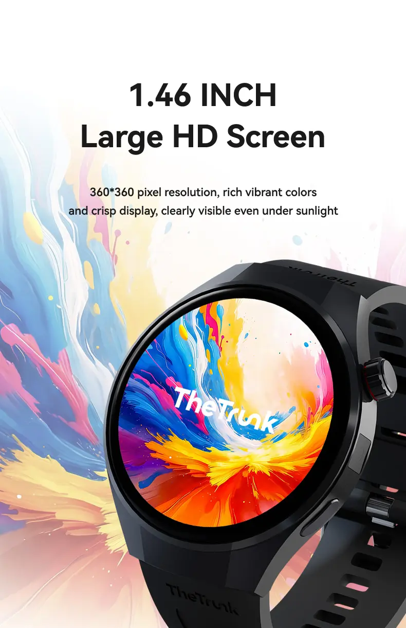 TheTrunk Wireless Waterproof Smartwatch for Men and Women - 4 Bands, Bluetooth Calling, 7-Day Battery, IP68 Waterproof, Heart Rate Sleep Monitor, UV Light Camera, Phone Android Compatible, Daily Wear, tiktokshopstockup Gift, Reloj Inteligente Deportivo