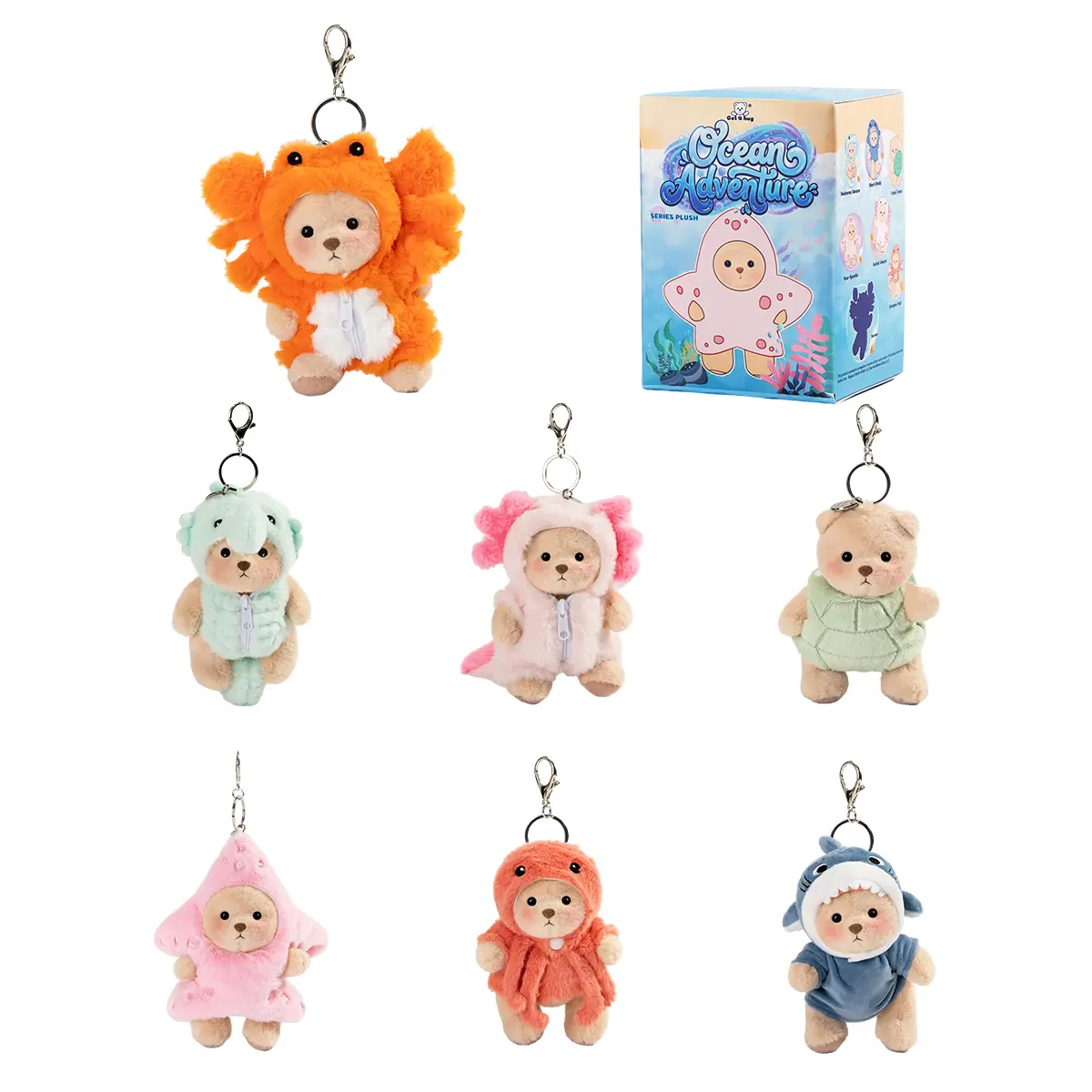 Getahug Ocean Adventure Series Bear Blind Box, Kawaii Plush Mystery Bag - Collectible Ocean Animal Stuffed Toy Blind Bags, Collectible Blind Pack, Blind Bag Stuffed Toys