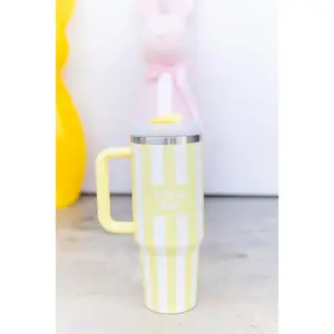 Lulu Mac Tumbler Stripe-Yellow