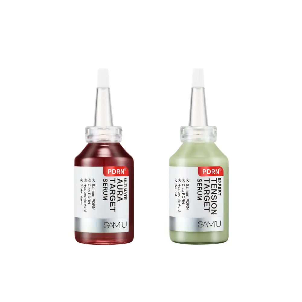 SAM’U PDRN Ultimate Dual-Target Repair Serum Duo - Brightening & Firming Set with Niacinamide & Peptide for Radiant Skin Daily Restore