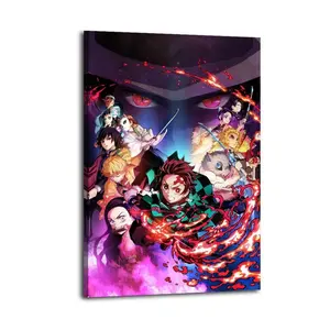 Demon Slayer Art Painting Decorative Classic Poster Art Wall Art Oil Painting Art Canvas Poster Decorative Painting Porch Living Room Art Decoration