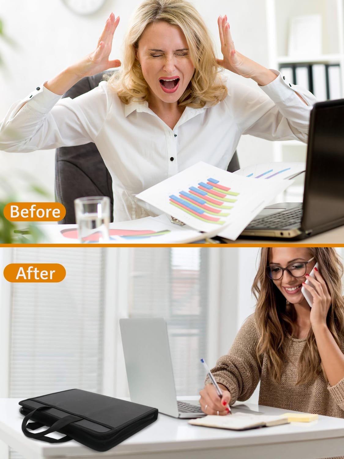 Important Document Organizer Folio Accordion File Organizer Fireproof Expanding File Folder Storage Box with Zipper Labels 13 Pockets for Business Office Receipt Travel