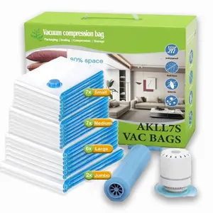 Vacuum Storage Bags with Multiple Sizes Hand Pump Electric Air Pump Space Saver Bags, Vacuum Sealed Bags for Comforters, Blankets, Clothes Storage