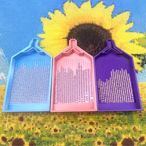 New Diamond Painting Tray Large Drill Tray Set Y-shaped Fully Enclosed Handmade DIY Dot Drill Tray Diamond Painting Tools Mosaic Embroidery Accessories