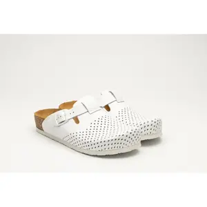 Edita by LEON– Women’s Leather Clog- Orthopedic Cork-style Clog with Adjustable Buckle