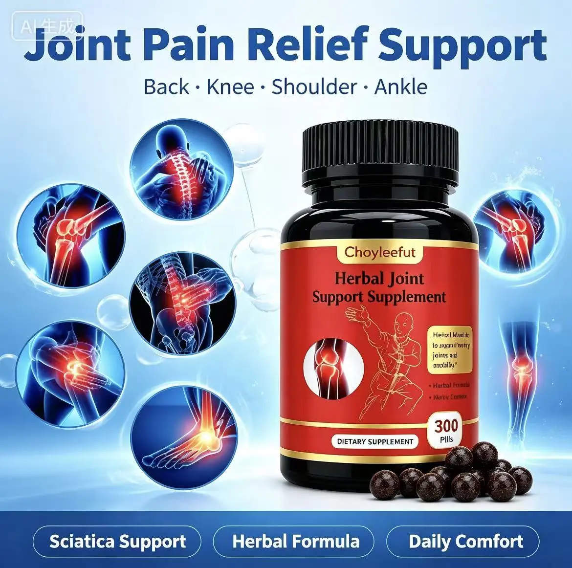 Kidney Vitality | Sciatica relief,Neuropathy support,Nerve health supplement,Alpha Lipoic Acid (ALA),Joint support,Joint and nerve comfort supplement ,300 Capsules Fitness Edible ,Alpha Lipoic Acid (ALA)Natural sciatic nerve health-Made in USA